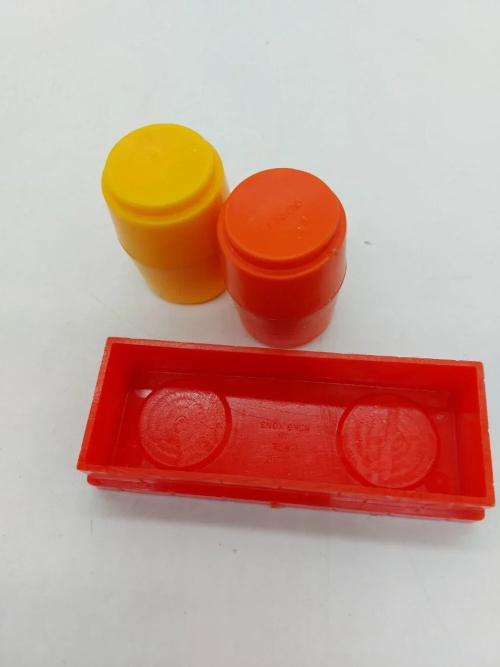 Vintage Fisher Price Fun With Food Salt & Pepper Shakers Yellow & Orange